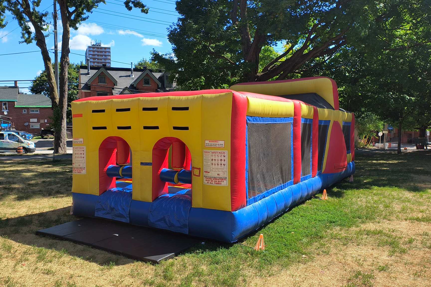 30ft Obstacle Course Inflatable Bouncy House TSSA party rentals Ottawa Ontario and Gatineau Quebec
