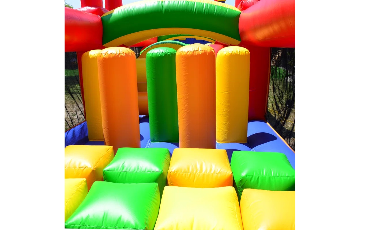 60' Rainbow Titan Obstacle Course Bouncy Castle party rentals Ottawa Ontario and Gatineau Quebec