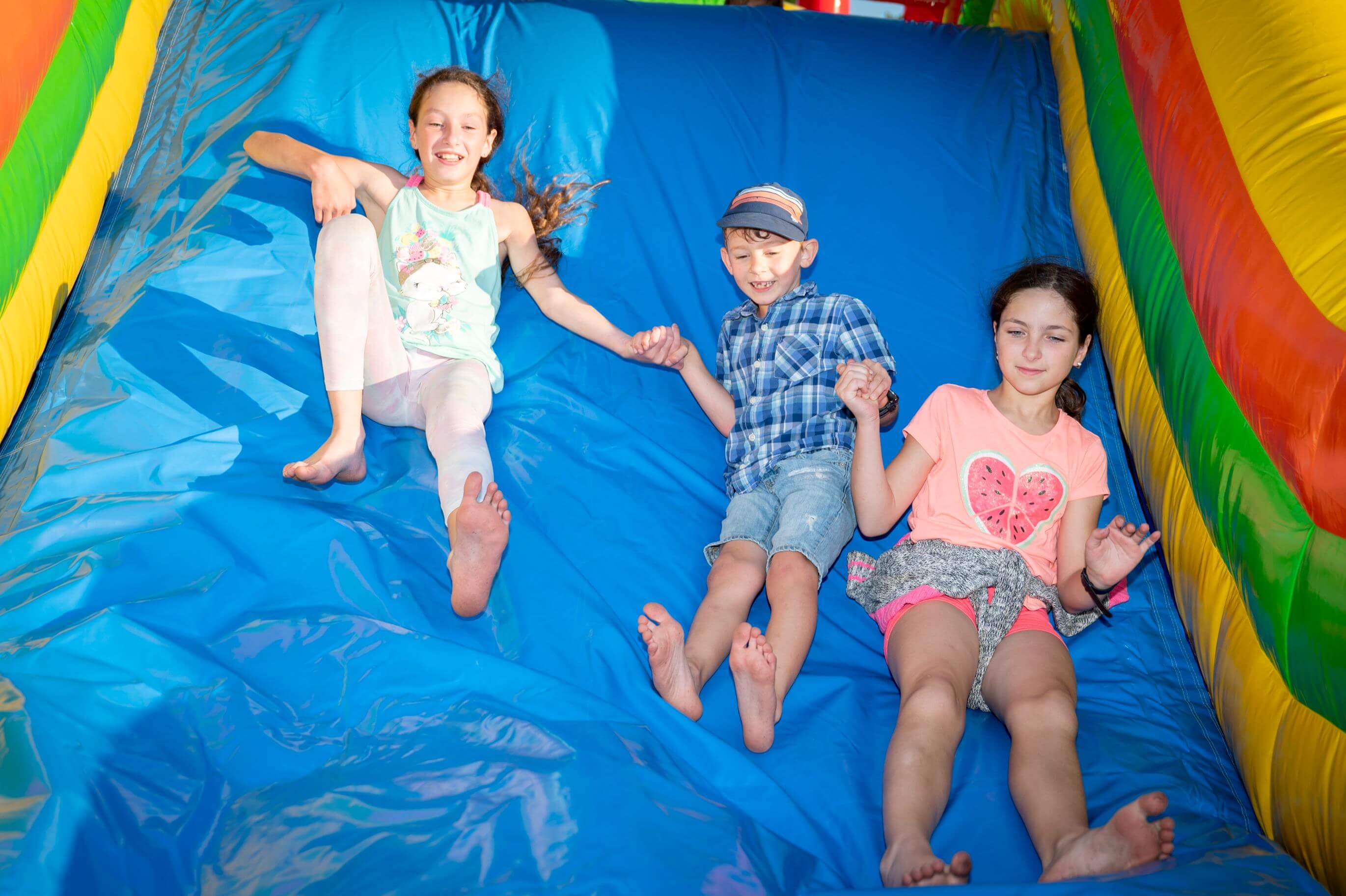 60' Rainbow Titan Obstacle Course Bouncy Castle party rentals Ottawa Ontario and Gatineau Quebec