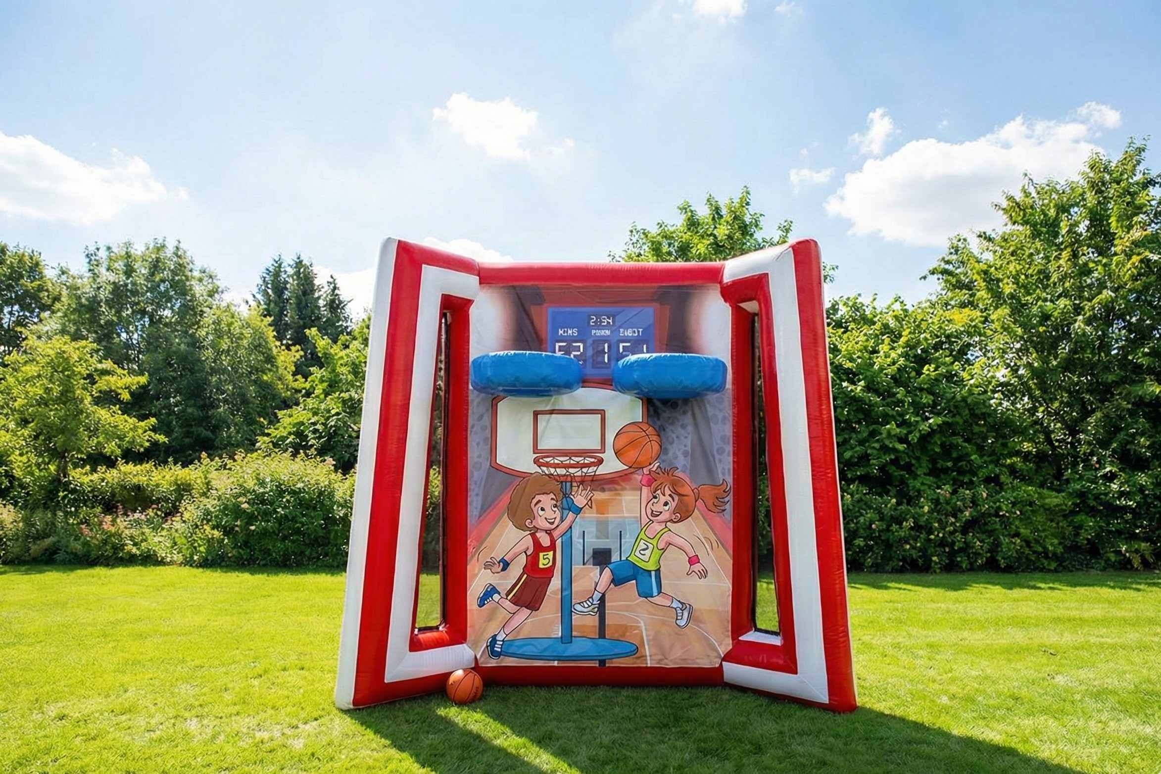 Inflatable basketball shootout game rental in Ottawa Ontario and Gatineau Quebec - 4-in-1 carnival games