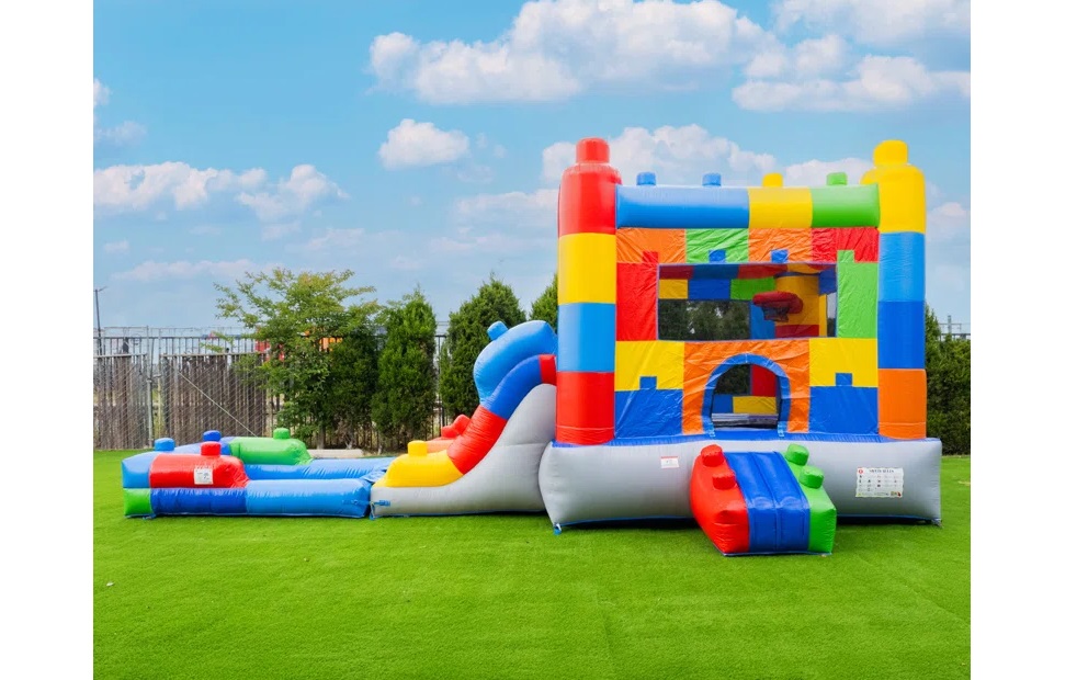 Mega Blocks Combo Bouncy House With Slide / Waterslide foam party rentals Ottawa Ontario and Gatineau Quebec