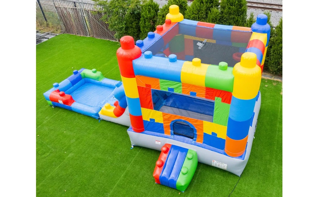 Mega Blocks Combo Bouncy House With Slide / Waterslide foam party rentals Ottawa Ontario and Gatineau Quebec
