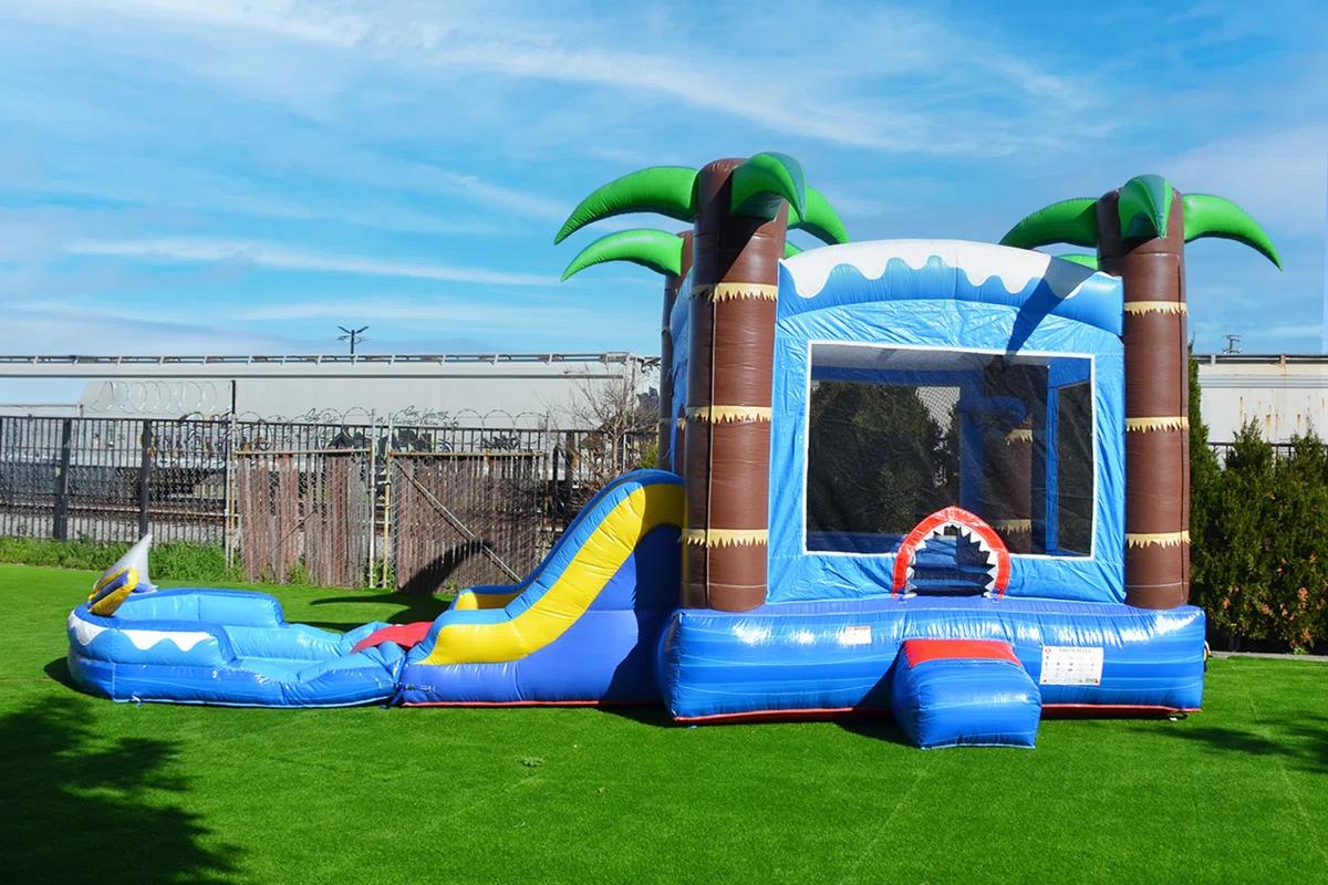 Shark Inflatable Water Slide Bounce House Combo party rentals Ottawa Ontario and Gatineau Quebec