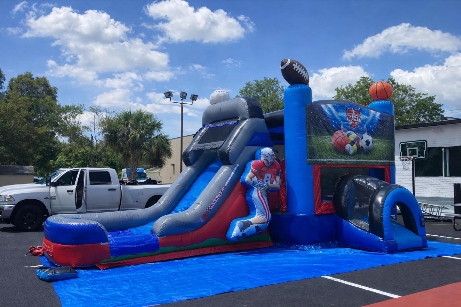 Sport Combo inflatable bounce house rental Ottawa for school events and family parties