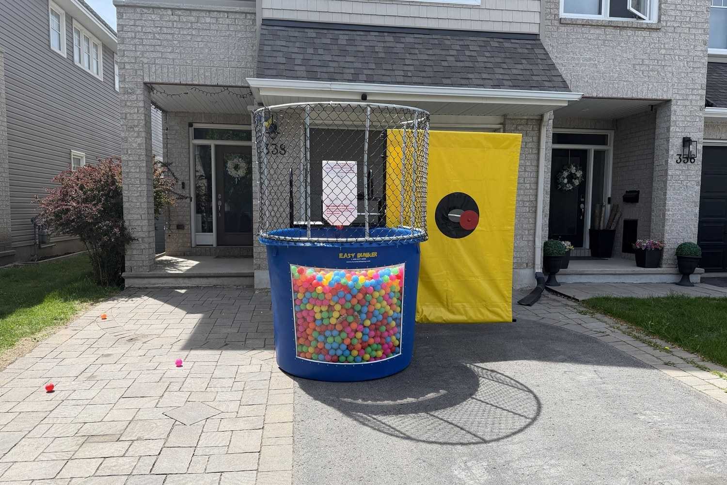 Indoor dry dunk tank alternative in Ottawa for winter parties and community halls